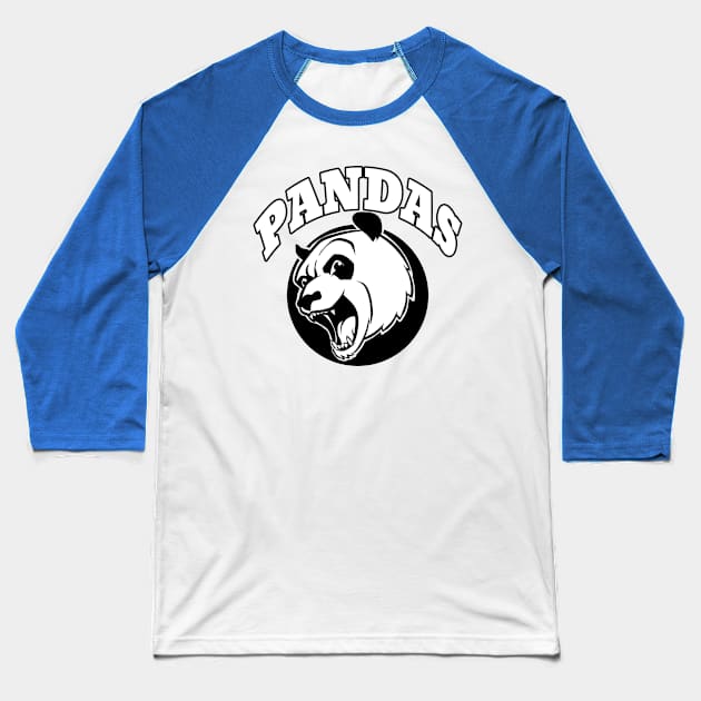 Pandas mascot Baseball T-Shirt by Generic Mascots